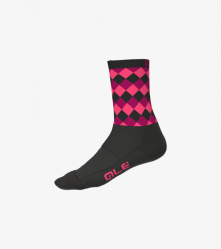 ALÉ RUMBLES SOCKS 16 Black/ Fluo Pnk