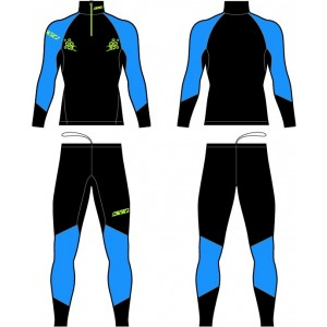 detail KV+ LAHTI TWO PIECES SUIT – Black/blue 21V118-12J