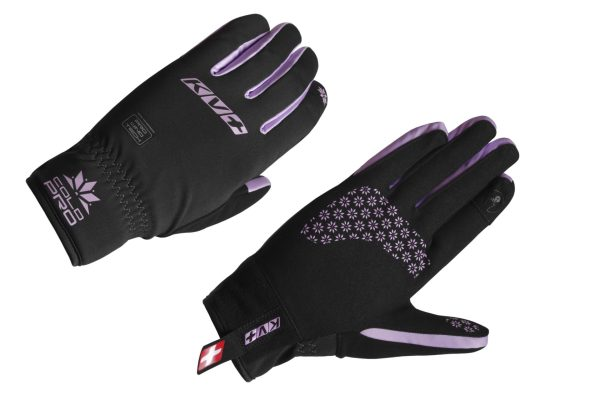 detail KV+ GLOVES COLD PRO Black- lilac 25G05-114