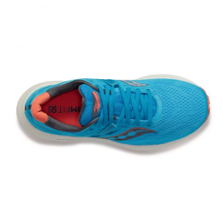 detail SAUCONY TRIUMPH 20 Ocean/Coral Blue
