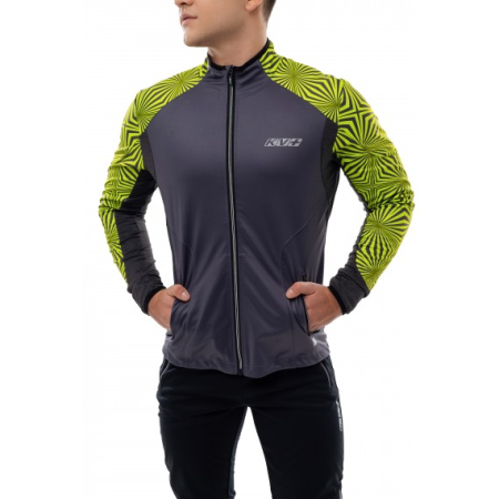 detail KV+ LAHTI JACKET UNISEX Grey/Lime 21V116-9