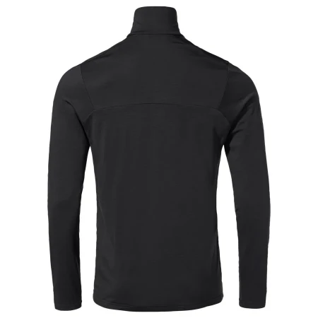 detail VAUDE MONVISO WOOL HALFZIP T-SHIRT Black