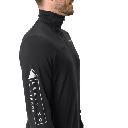 detail VAUDE MONVISO WOOL HALFZIP T-SHIRT Black