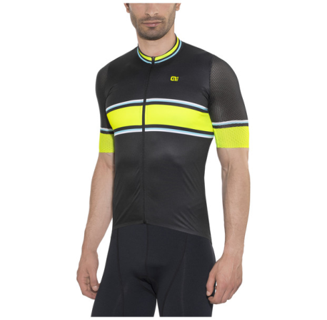 detail ALÉ R-EV1 SPEEDFONDO JERSEY Black/Fluo Yellow/Turquoise
