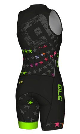detail ALÉ LONG TRI STELLE SKINSUIT Black/Fluo Green