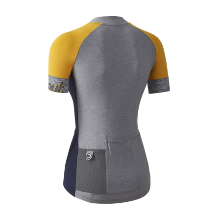 detail DOTOUT CREW W JERSEY Deep Blue/Yellow A20W180-732