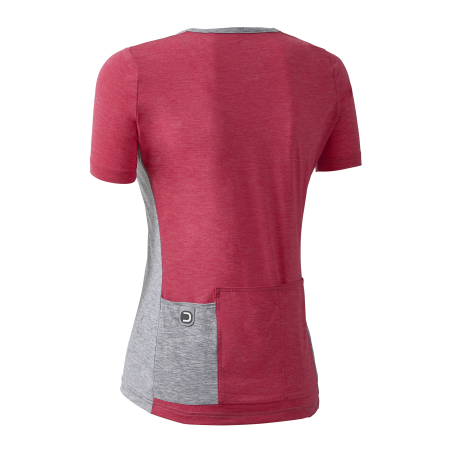 detail DOTOUT CREW W T-SHIRT Melange Light Grey/Melange Fuchsia A20W210-793