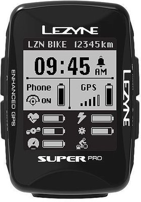 LEZYNE SUPER PRO GPS Black