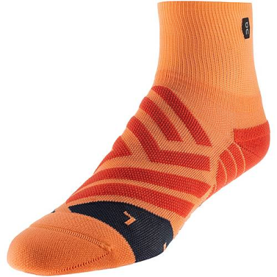 ON MID SOCK W Coral/Navy